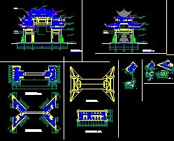 古牌坊施工圖免費下載 - 園林古建 - 土木工程網